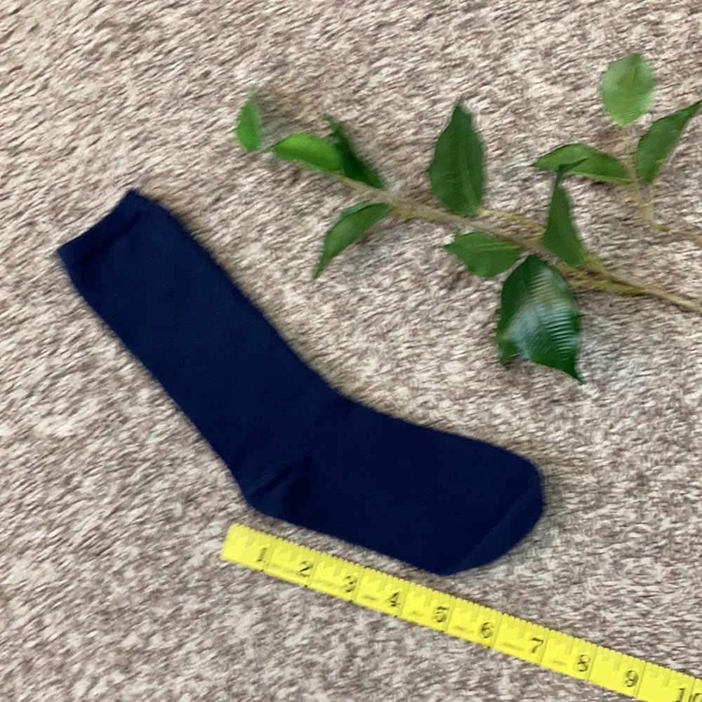Kids Socks Navy Blue Land's End Youth Girls Boys Unisex Junior Stretch Comfy - Picture 7 of 9